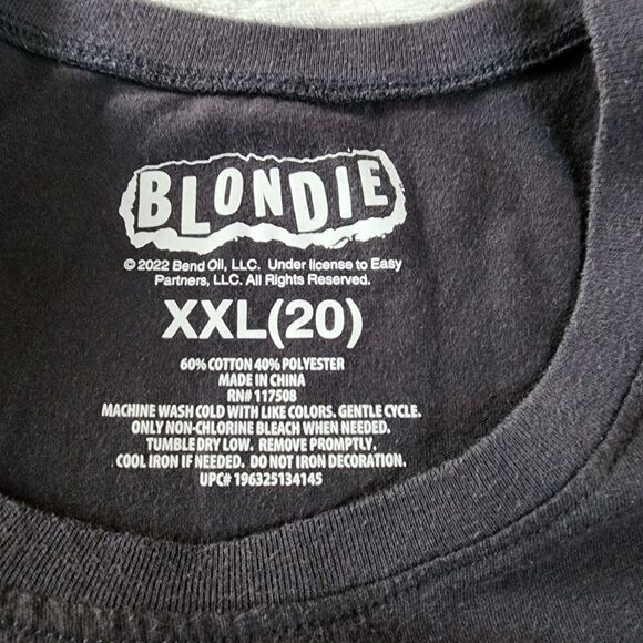 Blondie 2022 Black Tshirt With White Graphics Size XXL - Picture 4 of 5